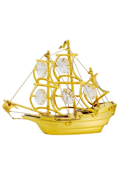 24K GOLD PLATED SAILING SHIP 24K GOLD PLATED SAILING SHIP